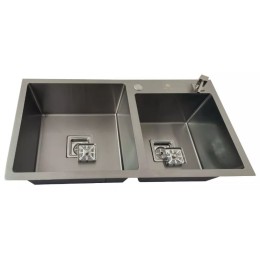 Cuba Gourmet Dupla Quadrada 78x43cm em aço inox - Construinox